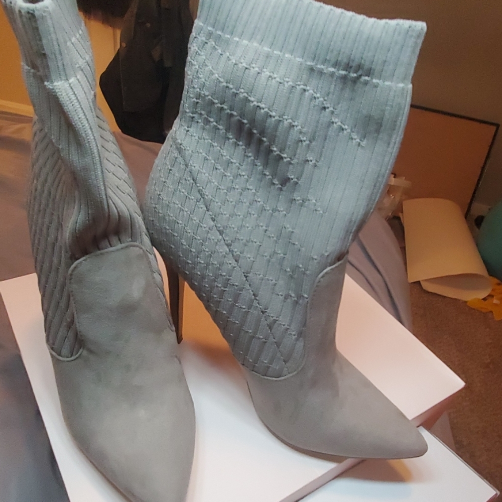 Grey Just Fab Booties